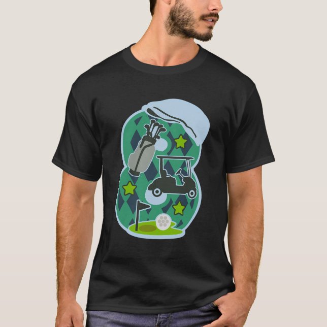 Kids Boys Girls 8Th Birthday Golf Lover 8 Eight Ye T-Shirt (Front)