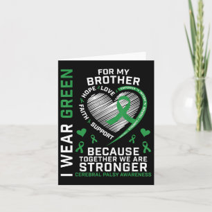 Kids Boys Girls Green Gifts Brother Cerebral Palsy Card