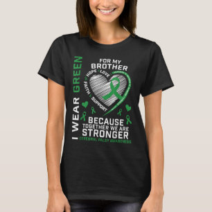 Kids Boys Girls Green Gifts Brother Cerebral Palsy T-Shirt