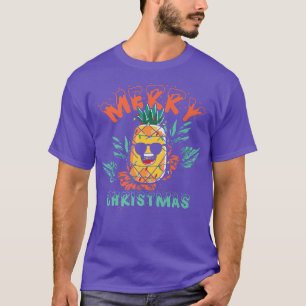 Kids Boys Girls Xmas Pineapple Tree Merry Christma T-Shirt