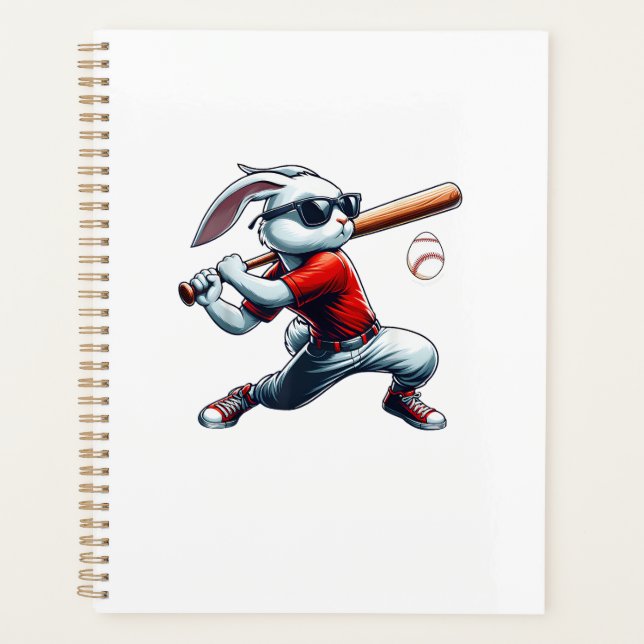 Kids Boys Happy Easter Bunny Playing Baseball East (Devant)