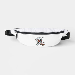 Kids Boys Happy Easter Bunny Playing Hockey Easter Fanny Pack