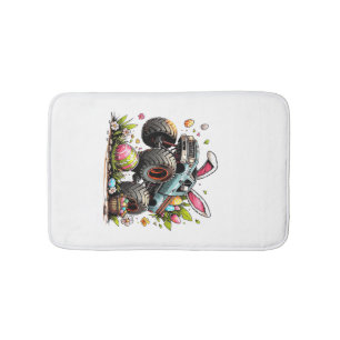 Kids Boys Happy Easter Day Bunny Monster Truck Egg Bath Mat