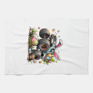 Kids Boys Happy Easter Day Bunny Monster Truck Egg Kitchen Towel