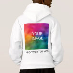 Kids Boys Hoodie Back Side Print Your Text Photo<br><div class="desc">Back Side Print Add Your Text Photo Here Image Template Kids Boys White Pullover Hoodie.</div>