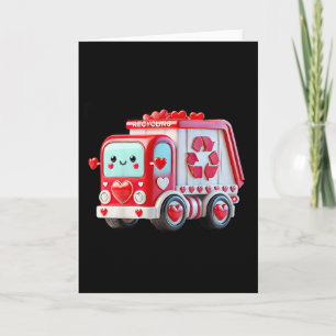 Kids Boys Kawaii Valentine Red Recycling Trash Tru Card