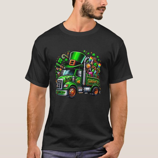 Kids Boys St Patricks Day Toddler Lucky Monster Tr T-Shirt (Front)