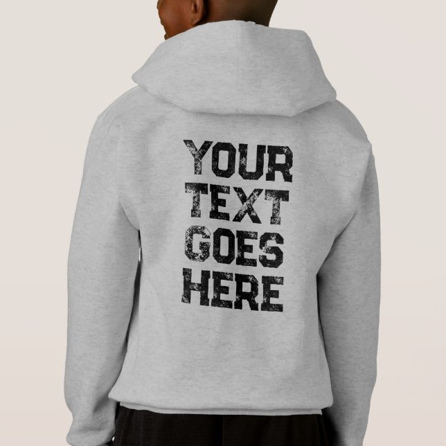 Kids Boys Trendy Back Print Template Light Steel (Back)