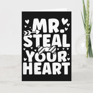 Kids Boys Valentine Shirt Mr Steal Your Heart For  Card