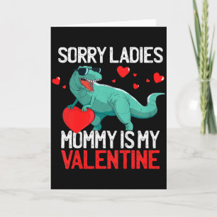 Kids Boys Valentines Day Shirt Sorry Ladies Mommy Card