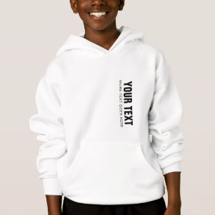 Kids Boys White Hooded Sweatshirt Pullover