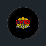Kids Brother Of The Birthday Boy Spider Theme Part 2 Inch Round Button<br><div class="desc">Kids Brother Of The Birthday Boy Spider Theme Party Matching</div>