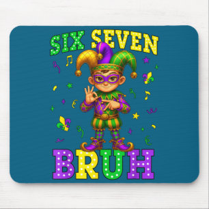 Kids Bruh Six Seven 67 Mardi Mouse Pad
