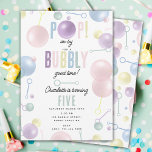 Kids Bubble Party POP on By Birthday  Invitation<br><div class="desc">A cute colourful bubble pattern perfect for kids or anyone who loves bubble art. This adorable hand illustrated bubble design is ideal for kids birthday parties. Matching birthday party decor and favours can be viewed in this design's collection.</div>