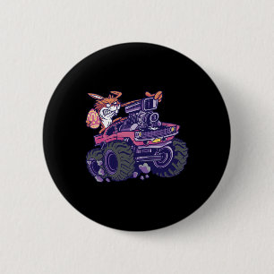 Kids Bunny Happy Easter Monster Truck Lovers Kids 2 Inch Round Button