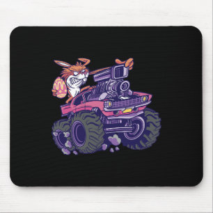 Kids Bunny Happy Easter Monster Truck Lovers Kids  Mouse Pad
