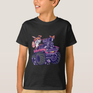 Kids Bunny Happy Easter Monster Truck Lovers Kids T-Shirt
