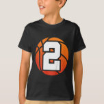 Kids Bysketbyll Birthday Number 2 For Two Year Old T-Shirt<br><div class="desc">Kids Bysketbyll Birthday Number 2 For Two Year Old</div>