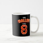 Kids Bysketbyll Boys 8th Birthday This Byller Is N Coffee Mug<br><div class="desc">Kids Bysketbyll Boys 8th Birthday This Byller Is Now 8</div>