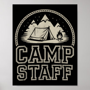 Kids Camp Staff Summer Camping Director Vibes Host Poster