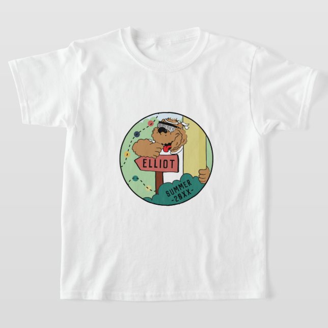 Kid's Camp T-Shirt Camper Bear Personalize (Laydown)