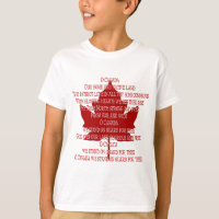 Kid's Canada Anthem T-shirt Souvenir Canada Shirt