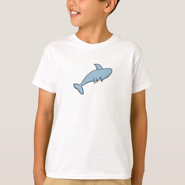 Kids Cartoon Shark T-Shirt (Front)