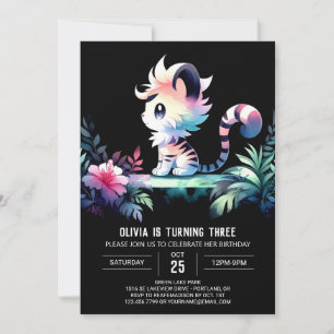 Kids Castle Tiger Birthday Invitation