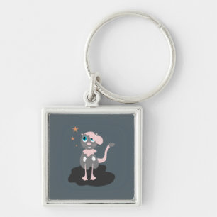 Kids Cat Illustration Cute Cartoon Kitty Keychain