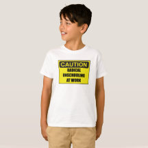 Kid's Caution Radical Unschooling Unisex Tee