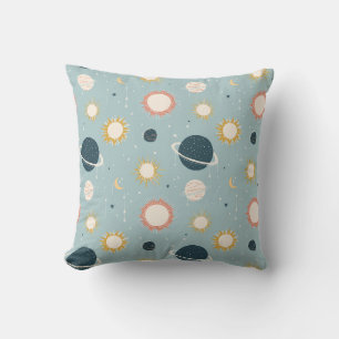 Kids Celestial Space Throw Pillow