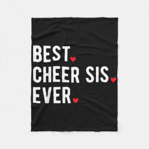 Kids Cheer Sister Cheerleading Best Ever Valentine Fleece Blanket