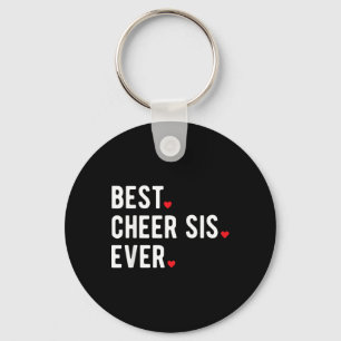 Kids Cheer Sister Cheerleading Best Ever Valentine Keychain