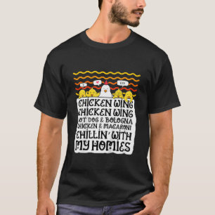 Kids Chicken Wing Chicken Wing Hot Dog and Bologna T-Shirt