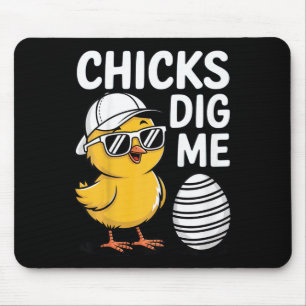 Kids Chicks Dig Me Happy Easter Boys Mouse Pad
