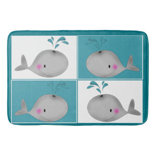 Kids Child Whale Bathroom Rug Mat Home Decor