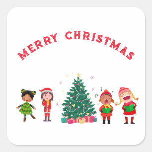 KIDS CHILDLIKE WONDER MERRY SQUARE STICKER