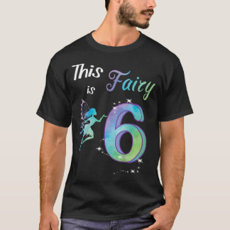 Kids Children birthday 6 years fairy  T-Shirt