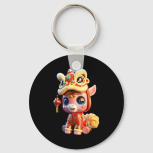 Kids Chinese New Year Of Horse 2026 Lunar New Year Keychain