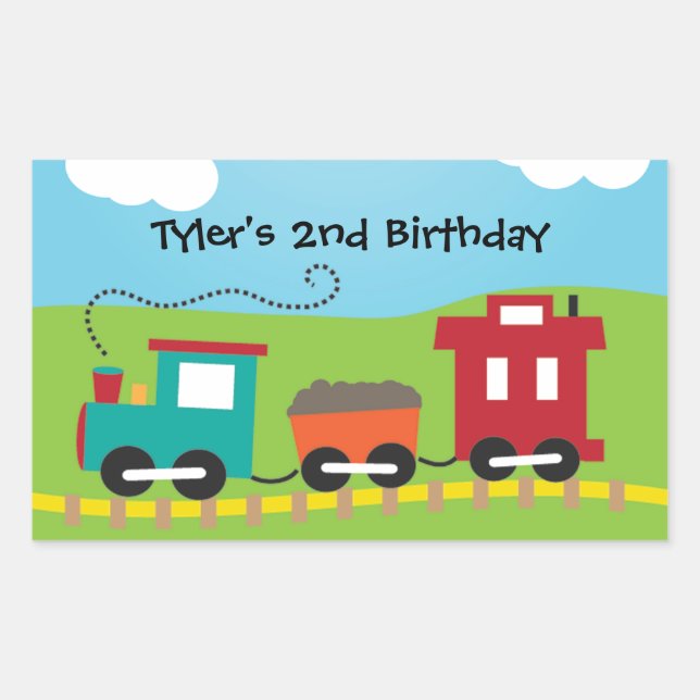 Kids Choo Choo Train Caboose Sticker (Front)