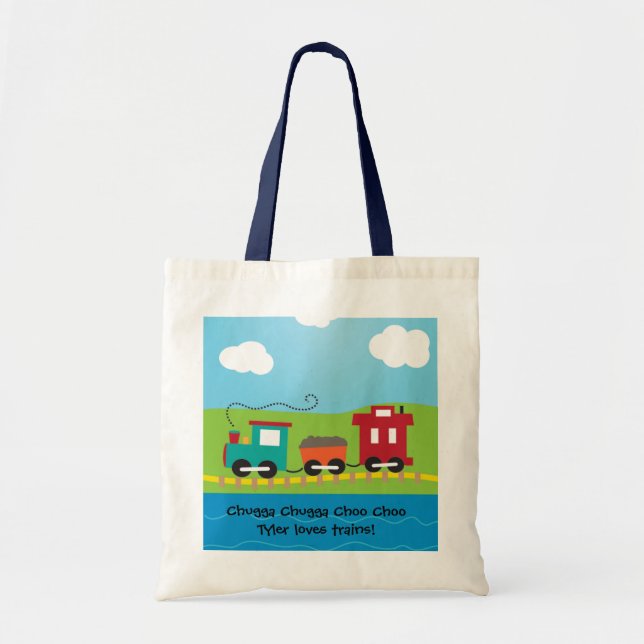 Kids Choo Choo Train Caboose Tote Bag (Front)