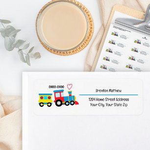 Kids Choo Choo Train Valentines Day Return Address