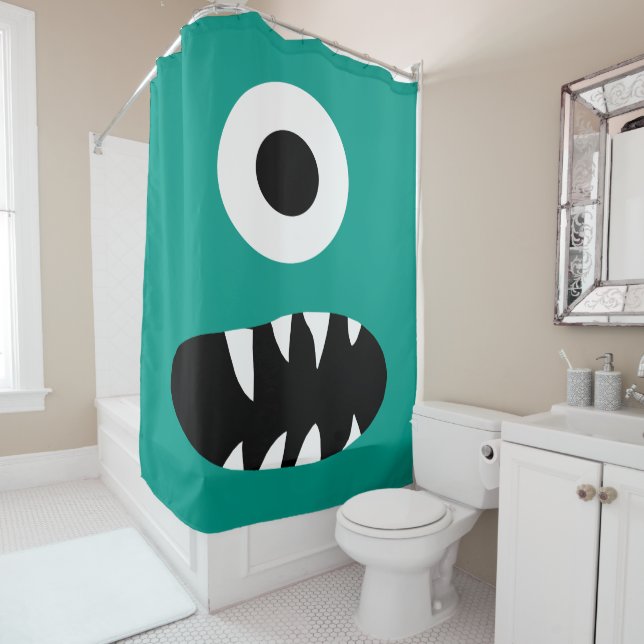 Kids Choose Colour Monster Face One Eyed Green (In Situ)