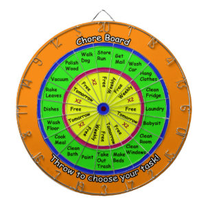 kids chore board dartboard