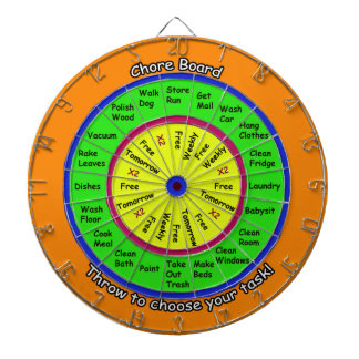 kids chore board dartboard