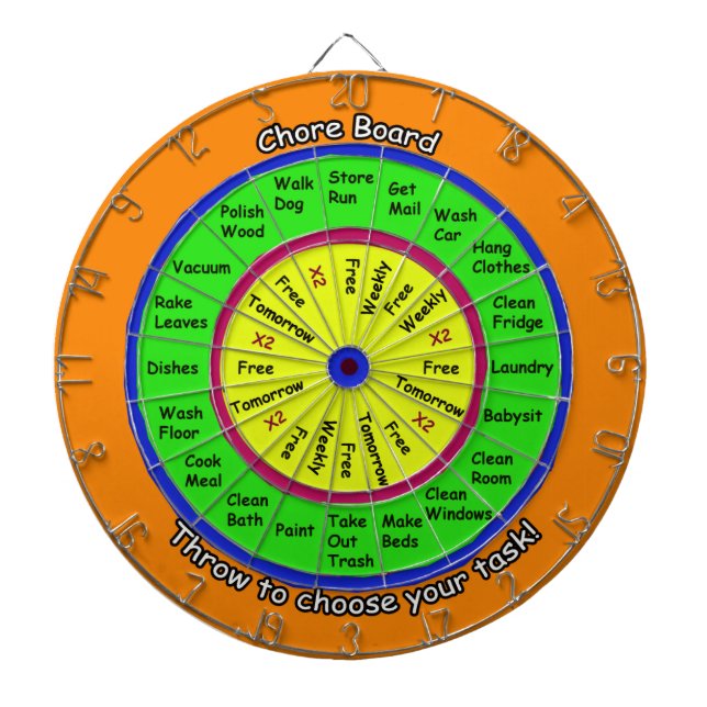 kids chore board dartboard (Front)