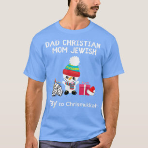Kids Chrismukkah Cute Snowman Hanukkah Christmas  T-Shirt