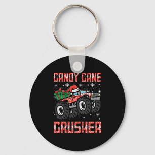 Kids Christmas Candy Cane Crusher Xmas Monster Tru Keychain