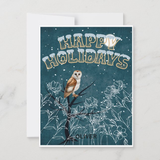 kids christmas card colourful funny cute  (Front)