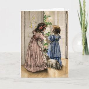 Kids Christmas Card Vintage design